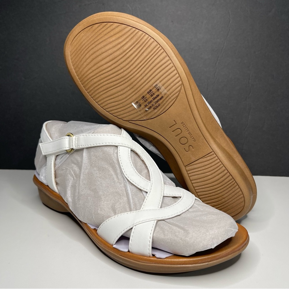 Soul Naturalizer Solo Sandal White Smooth Women’s size 8